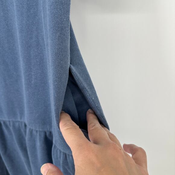 Caslon Short Sleeve Drop Waist Blue Short Sleeve Pockets Womens Dress Small - Picture 3 of 9